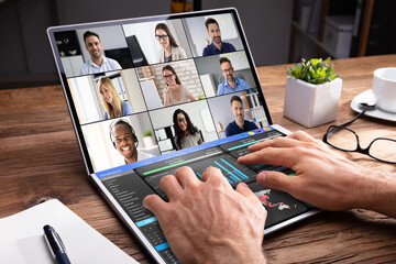 Poster - Person's Hand Using Laptop