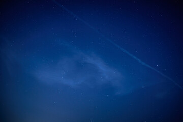 Wall Mural - blue dark night sky with stars