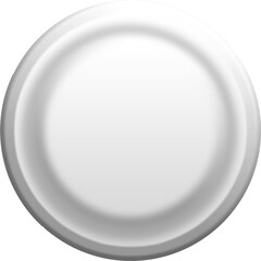 White texture 3d button circle round stamp, golden elegant shiny metallic certificate sign