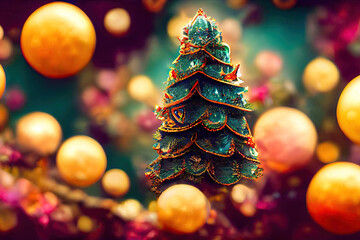 Weihnachtskarte Hintergrund Backdrop Weihnachten Karte Fest Digital Art AI Illustration