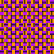 Yellow And Purple Weave For Making Background. Seamless Pattern For Background.