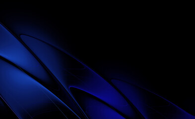 Wall Mural - abstraction for design with a blue fractal pattern