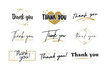 © Matias - Thank you lettering. Vector illustration hand drawn. Calligraphic thanks message.