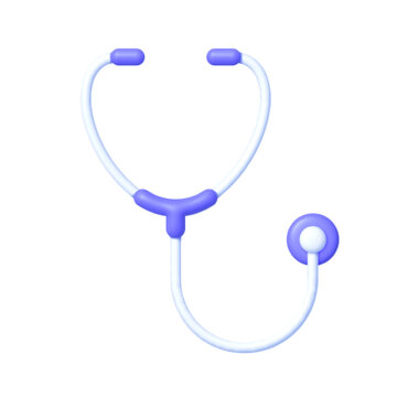 Stethoscope 3D, great design for any purposes. Icon for concept design. Medical icon. Health care concept. 3d Vector illustration isolated