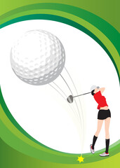 Wall Mural - Golfing arts