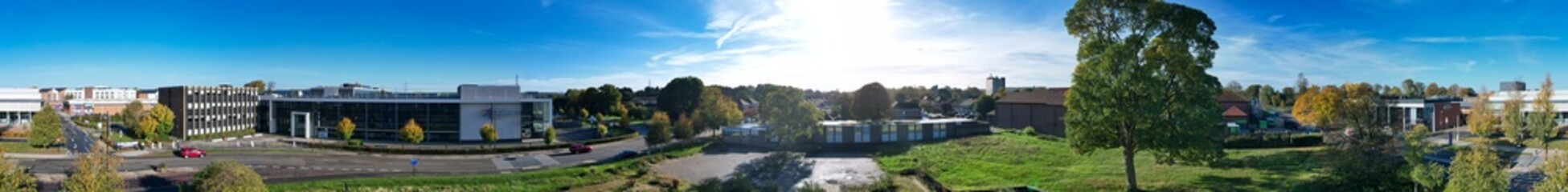 Aerial View of Dunstable Town of England Great Britain of UK