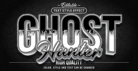 Poster - Editable text style effect - Ghost Hunter text style theme.