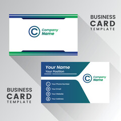 Wall Mural - modern business card design . double sided business card design template . business card inspiration