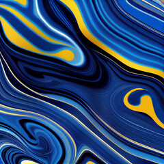 Wall Mural - Abstract marbleized effect background. Blue creative colors