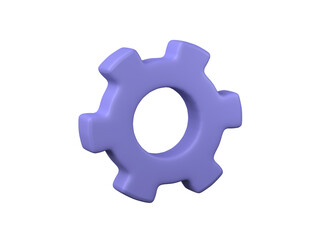 Cogwheel Gear icon 3D render.