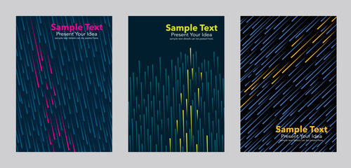 Abstract lines background geometric vector design, dark and bright spots, minimal styles, modern shooting stars vertical banner wallpaper backdrop cover poster annual layout templates, business 