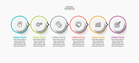 Business data visualization. timeline infographic icons designed for abstract background template milestone element modern diagram process technology digital marketing data presentation chart Vector