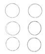 Hand drawn circles sketch frame super set. Rounds scribble line circles. Vector illustrations.