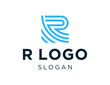 Logo design about R letter on white background. created using the CorelDraw application.