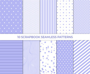 Poster - Set of abstract geometric background in trendy 2022 very peri color. Trendy lavender violet background. Beautiful background suitable for cover, poster, brochure. Vector illustration