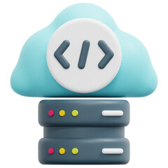 Poster - cloud 3d render icon illustration