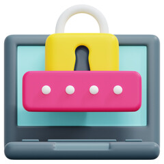 Poster - security 3d render icon illustration