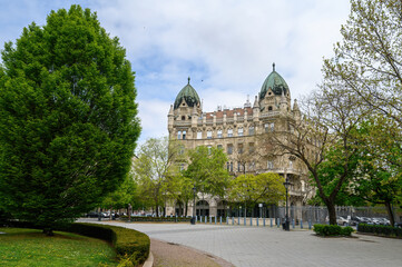 Wall Mural - Budapest, Hungary. Front view of beautiful old building in the city center 