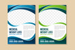 © 1234design - Modern Medical weight loss Flyer Template Design, Cover a4 with vertical layout, Healthcare brochure with space for photo collage and text, leaflets decoration for printing vector illustration.