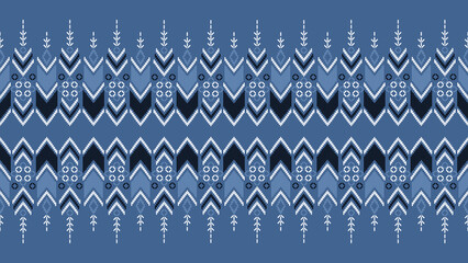 Wall Mural - Traditional tribal or Modern native ikat pattern. Geometric ethnic background for pattern seamless design or wallpaper.