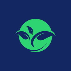 Wall Mural - nature leaf organic logo concept, herbal logo symbol vector, agriculture logo designs template