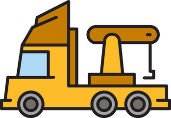 Canvas Print - tow truck icon illustration