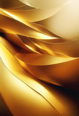 Poster - Abstract shiny color gold wave, luxury background.
