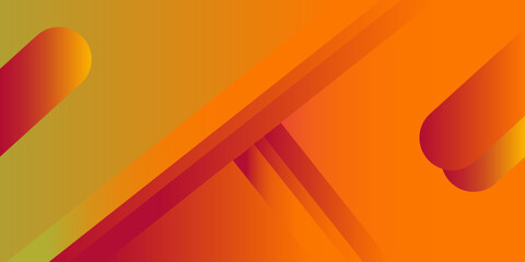 Poster - Dynamic abstract fluid geometric colorful gradient orange shape 
