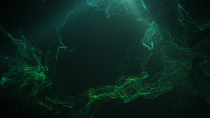 spotlight shine to center with plasma energy particle effect.3d rendering simulation abstract backgr