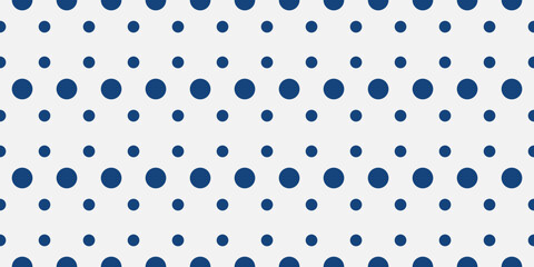 Poster - Blue dots with polka dots. Vector of seamless red dots. Print and seamless surfaces.