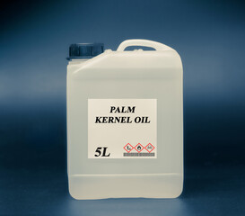 Wall Mural - Biofuel in chemical lab in glass bottle Palm Kernel Oil