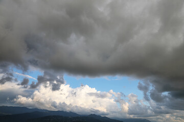 Wall Mural - picturesque view of sky with heavy rainy clouds