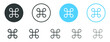 Command key icon, modifier icon cmd symbol vector signs