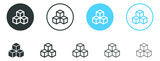 Fototapeta  - cube icon symbol with three blocks. cubic building icon, three sugar cubes icon - block chain logo icon for website design and mobile, app icons