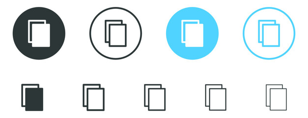 Fototapete - copy files icon, layers layer icon symbol . add new tab window tabs icons sign . open new window icon, copy file document icon button