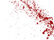 canvas print picture - Blood drops and splatters. Illustration on a transparent background