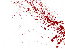 Blood Drops And Splatters. Illustration On A Transparent Background