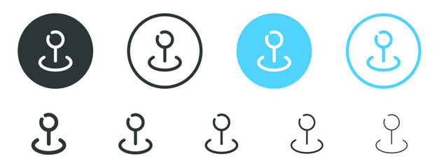 Fototapete - location map pin icon, place marker pointer sign -  gps map pointers icon . destination, postion, navigation icons symbols