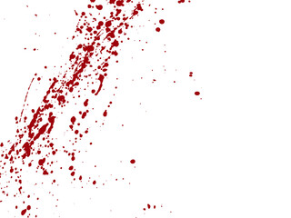 Blood drops and splatters. Illustration on a transparent background