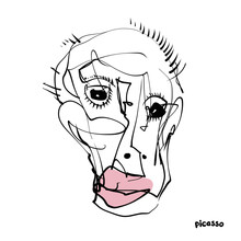 Picasso Portrait, Abstract Drawing