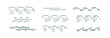 © Olga - Wave sea, aqua flow line doodle set. Vector hand drawn sketch doodle outline illustration