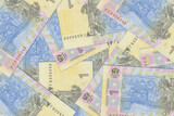 Fototapeta  - Ukrainian banknotes. Close up money from Ukraine. Ukrainian hryvnia.3D render