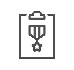 Poster - Document icon outline and linear vector.