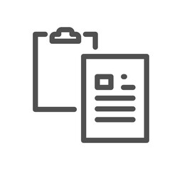 Poster - Document icon outline and linear vector.