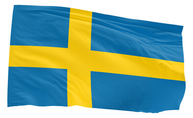 waving flag of Sweden transparent background PNG