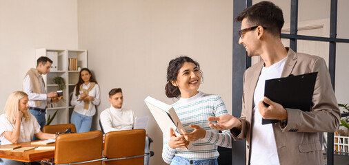 Poster - Business colleagues working in office