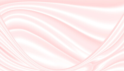 Poster - Smooth luxurious design pink white elegant gradient graphic pattern abstract texture background. Illustration fabric silk satin wedding backdrop wallpaper. soft focus 