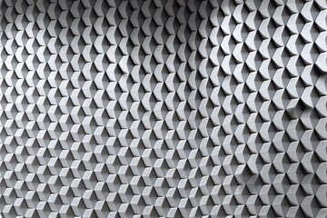   a black and white photo of a wall made of triangles,  an abstract pattern made from different geometric elements. Generative AI