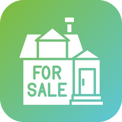 Canvas Print - House Sale Icon Style