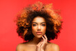 © Raisa Kanareva - Young elegant african american woman with afro hair. Glamour makeup.